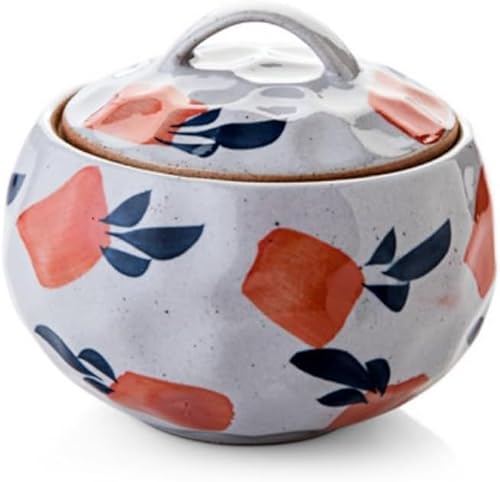 KryZaro 茶碗蒸し器 蓋付き(磁器製 スープ碗兼用 使いやすい 可愛らしい ファッショナブル 12×12×12cm)家庭・商業用 調理器具