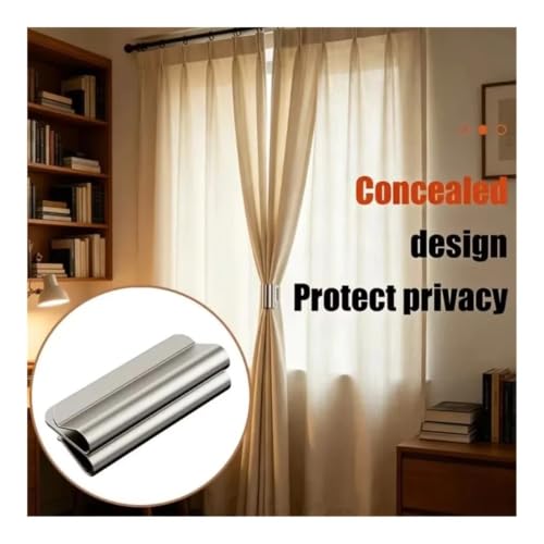 Soporte magnético desmontable de cortinas para salón y dormitorio, pack de 10 6