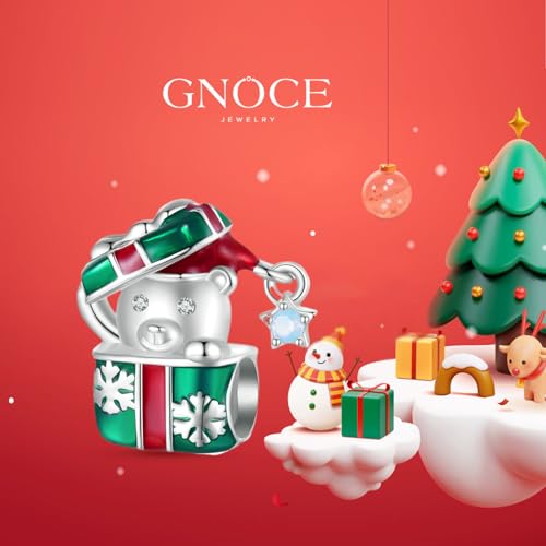 Image of GNOCE Christmas Charm Silver Plated & Sterling Silver Bracelet Gift