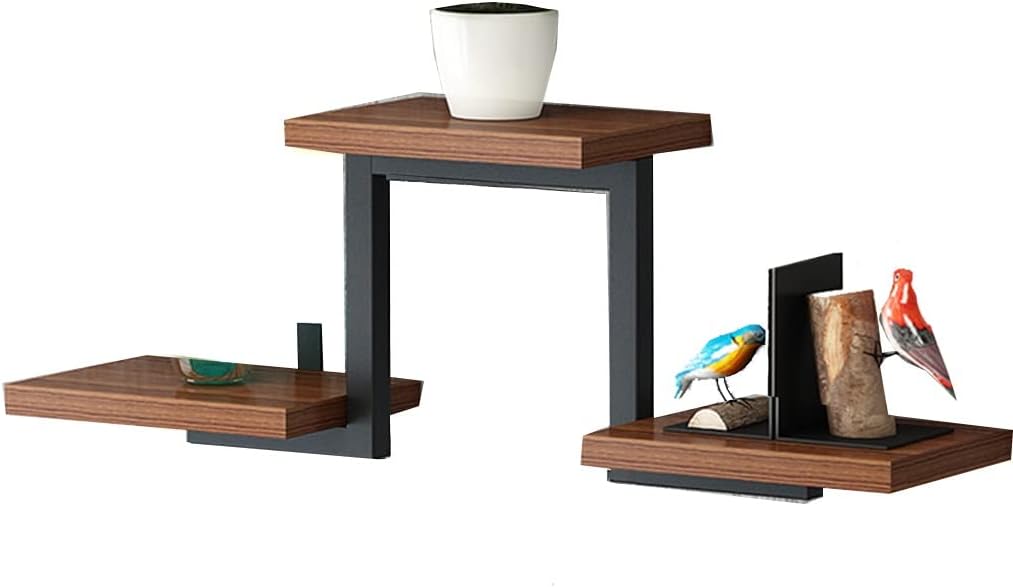 Exquisite Bathroom Shelves Floating Wood, Industrial Corner for Wall, Wall Shelf for Bedroom with with 2 Layers, Wall Mounted Hanging for Bathroom Home(Primary)