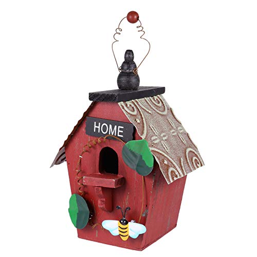 Doitool Outdoor Decor Wooden Bird House Hanging Hummingbird Natural Cedar Outside Garden Patio Decorative For Dove Finch Wren Sparrow Hummingbird Suet Feeder #TOP6