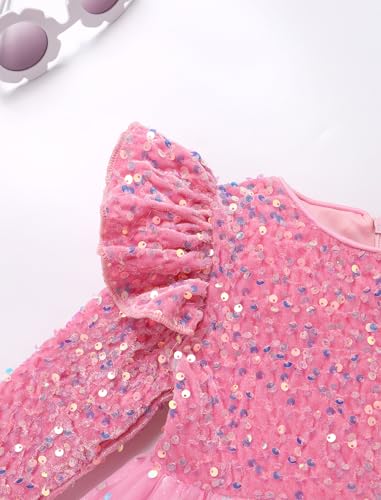 AWIBMK Toddler Girls Christmas Velvet Dress for Kids Tulle Velvet Princess Vintage Evening Dresses Fall Winter Outfits3