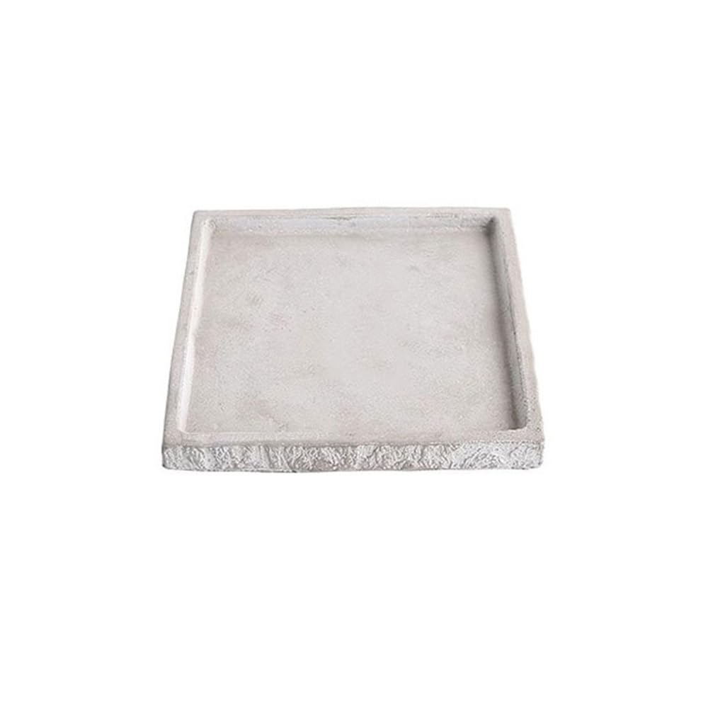 Prettiee plant dish saucer Home Cement Pallet Plant Drip Trays, Planter Saucer for Living Room Balcony Patio (M)