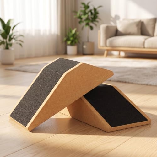 Rampa corcho yoga para casa y estudio: bloque compacto ligero con bolsa para deportistas 7