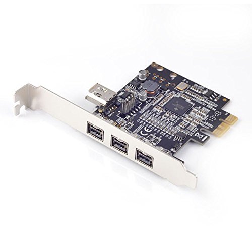 PCIE Combo 3X 1394b + 1x 1394a Firewire Ports PCI-Express Controller Card, 1394 Card TI Chipset XI02213, Windows 8/7 / Mac OS