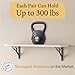 Rustic Tree Black Heavy Duty Shelf Brackets 10 inch by Balin Designs, Decorative L Brackets, Iron Metal Floating Shelf Bracket, Wall Mount Shelving Bracket, Included Hardware, Set of 4