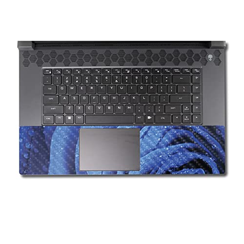 Image of MightySkins Carbon Fiber Skin Compatible with Alienware M17 R5 (2022) Full Wrap Kit - Rose Closeup | Protective, Durable Textured Carbon Fiber Finish | Easy to Apply & Change Styles | Made in The USA