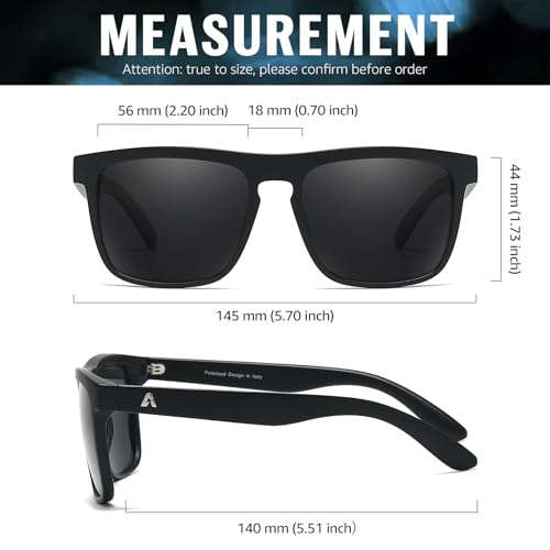 Image of TJUTR ANSI Z87.1 Safety Sunglasses for Men Polarized Square Sun Glasses