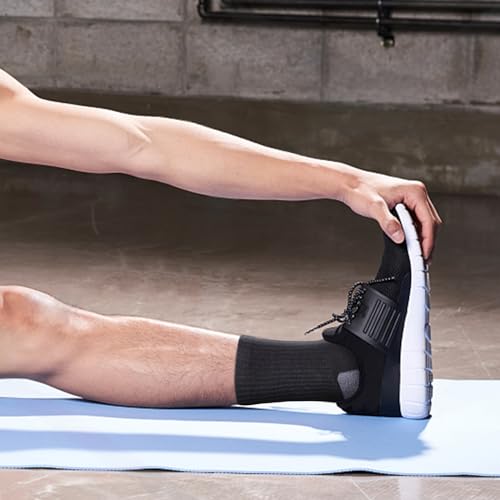 Men's Socks Moisture Wicking Cushioned Comfort Everyday Work Training Sports Athletic Crew Socks for Men, 5 Pairs4