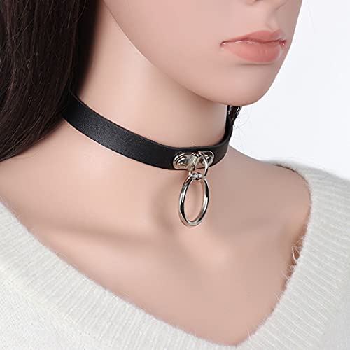 Shegirl 1561 Gothic Choker Necklace Black Geometric Leather Collar Necklace Fashion Punk Jewelry thumb #6