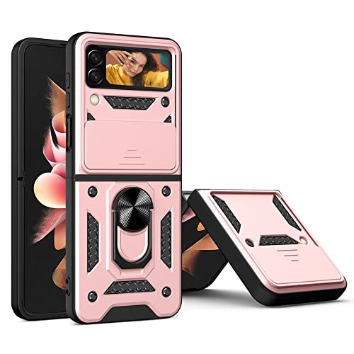 Coque Samsung Galaxy Z Flip 4 avec anneau béquille magnétique et protection caméra antichoc
