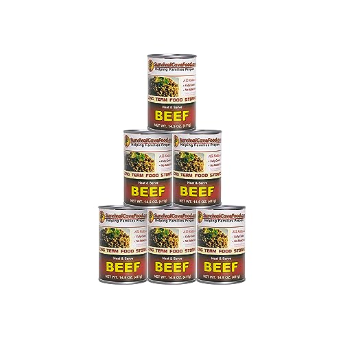 12 - 14.5oz Cans of Canned Meat (BEEF) Long Term Food Storage -Survival Cave - Thumbnail 4