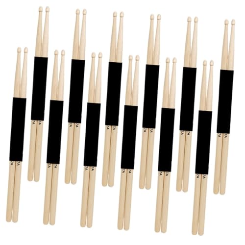 Baquetas Yardwe de arce, ligeras y versátiles, 12 pares, para principiantes y profesionales, diseño duradero para instrumentos de percusión, práctica y actuación miniatura 1