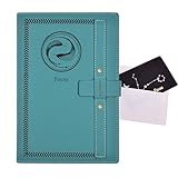 Celercrownv Piscis Gifts - Diario de piel A5 con tarjeta de felicitación, regalo único del zodiaco para cumpleaños, aniversarios y vacaciones