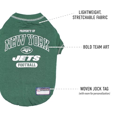 Image of Pets First York Jets T-Shirt, Small