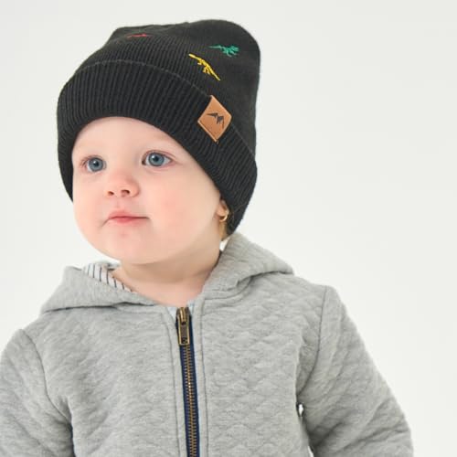 Image of XIAOHAWANG Knit Toddler Beanies Girls Boys Cute Kids Winter Hat Infant Dinosaur Baby Beanie Hats