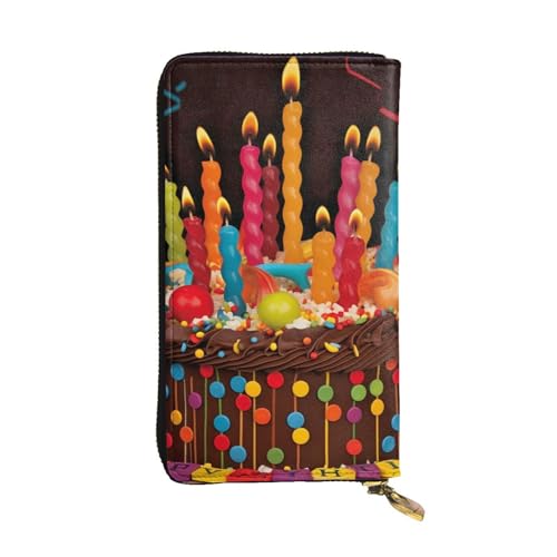 Portefeuille Happy Birthday grand gâteau en cuir un cadeau d'anniversaire original pour femme
