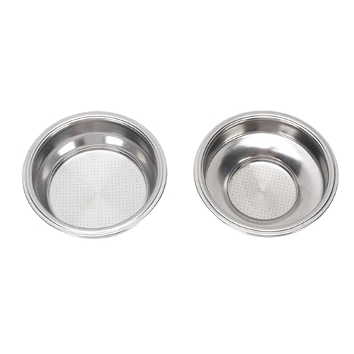 HUSHUI 2 Unids 58mm Cesta de Filtro Presurizado de Acero Inoxidable 18g Capacidad de Filtro de Café Cesta Presurizada