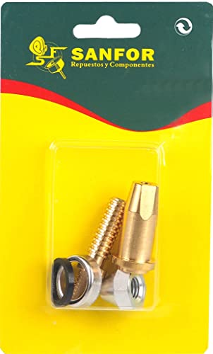 SANFOR Konus + Spindel + kurze Mutter für Schnellkochtopf, anpassbar auf Magefesa, Antwort für Schnellkochtopf, Gold und Silber Cover