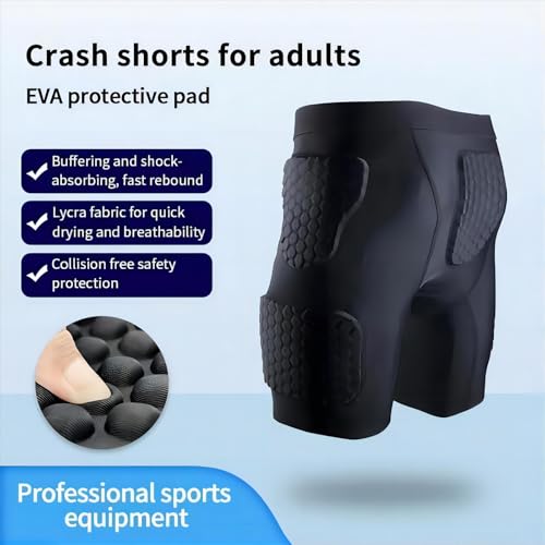 image for ciseroye Padded Compression Shorts Padded Football Girdle Hip and Thig