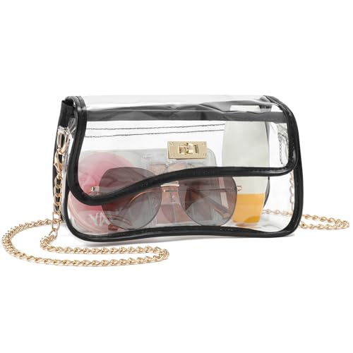 YGR Clear Bag Stadium Event Concert Approved, Transparent Clear Crossbody Purse Shoulder Bag for Women
