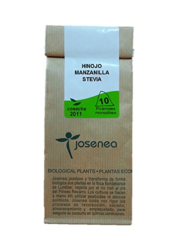 Josenea Hinojo-Manzanilla-Stevia Bio B-10 Pirámides - 500 G, 10 Pirámides