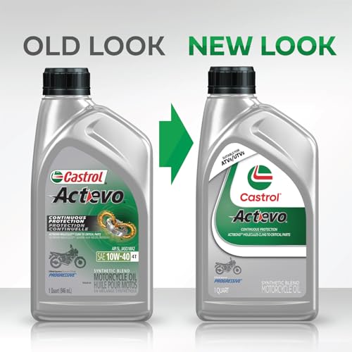 Image of Castrol Actevo 4T 20W-50 Synthetic Blend Motorcycle Oil, 1 Gallon, 3 Pack