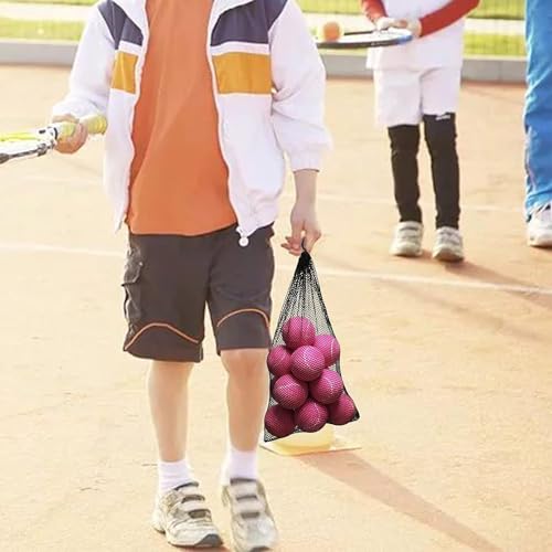 Magicorange Tennisbälle, 20 Stück, fortgeschrittene Trainings-Tennisbälle, Übungsbälle, Haustier-Hund-Spielbälle, kommen mit Netztasche für einfachen Transport (Rosa)