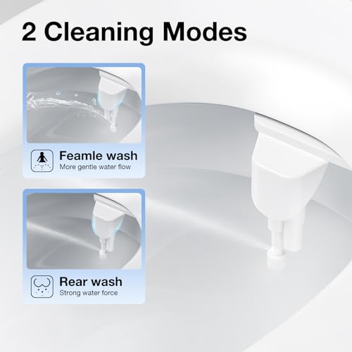 Pulvérisateur bidet non électrique avec pression réglable double buse