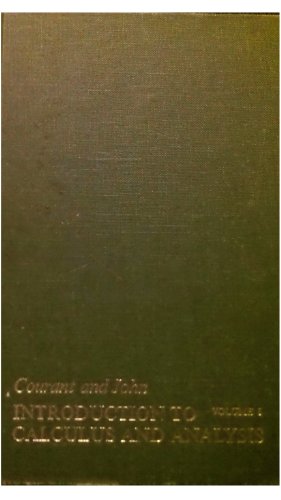 Introduction To Calculus & Analysis Volume 1 B002DI0KWU Book Cover