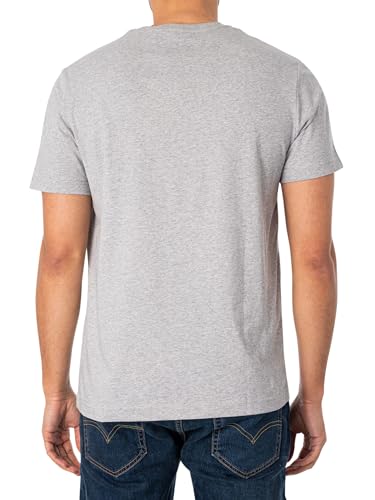 GANT Herren Reg Archive Shield T-shirt T Shirt, Grey Melange, L EU – Ansicht 3