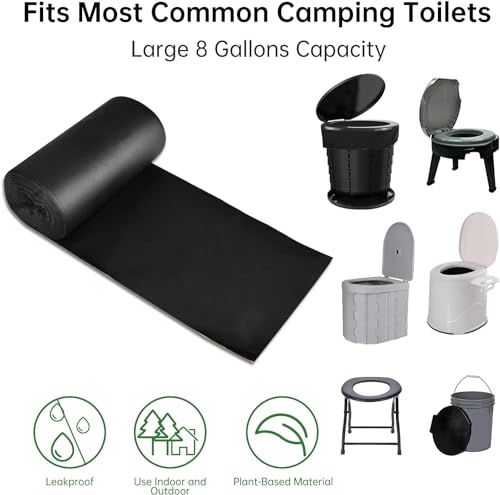 Sac de toilette de camping portable et compostable lot de 75
