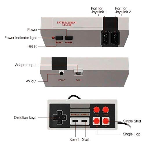 Hawiton Retro Game Console, Classic Handheld Video Game Console Built-in 620 Games with Classic Controllers, TV Video Games Console Player for Kids, Adult, Children, Boy Valentine/ Birthday Gift