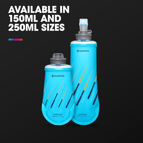 Image of HydraPak SoftFlask 250ml 2-Pack - Collapsible Nutrition Flask - BPA Free, Easy Open Locking Cap, Foldable, Lightweight