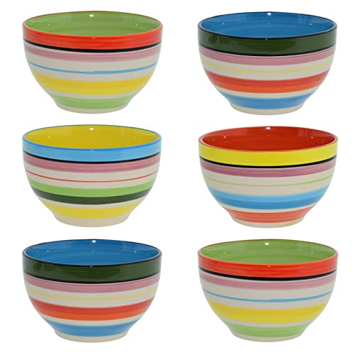 CREOFANT Schalen Set 6 teilig 650ml · Müslischalen Set · Schüsseln bunt · Obstschale Suppenschüssel Salatschale Eisschale Ramenbowl · bunte… – Ansicht 2