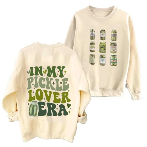 Funny Canned Pickles Sweatshirt Pickle Lovers Crewneck Sweatshirt Khika Medium