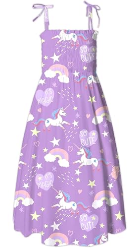 Image of SANGTREE Girls' Women's Summer Sundress Casual Smocked Floral Beach Holiday Dress, 18 Month - XL