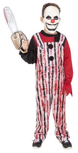 Rubies Disfarce palhaço chifrado para meninos e meninas, macacão com t-shirt e máscara, licença oficial para disfarce de Halloween menino, disfarce de Halloween para menina, festas, cosplay