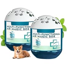 2Pcs Indoor Air Purification Dust Removal Magic Box,Multi-Functional Air Magic Box,Automatic Dust Collection Air Box for Home,Odor Eliminator Air Freshener,Automatic Air Essence Box for Home,Bathroom