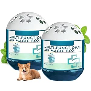 2Pcs Indoor Air Purification Dust Removal Magic Box,Multi-Functional Air Magic Box,Automatic Dust Collection Air Box for Home,Odor Eliminator Air Freshener,Automatic Air Essence Box for Home,Bathroom