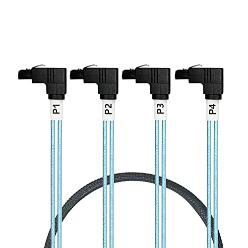 Cable Mini SAS SFF-8087 a 4 SATA 7Pin 0.5 m miniatura 5