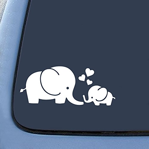 Bargain Max Decals Elephant Love Sticker Decal Notebook Car Laptop 5.5