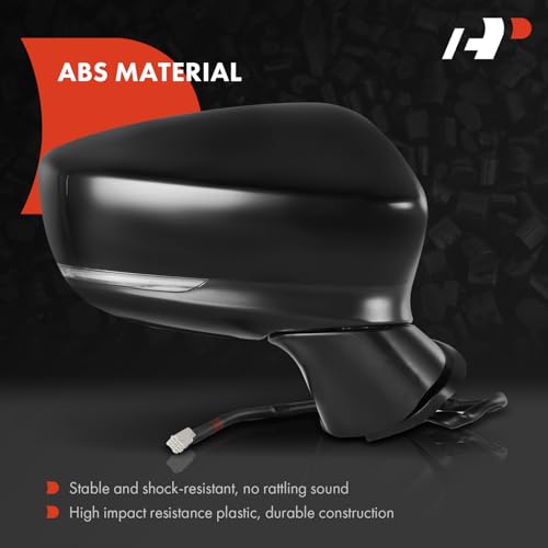 A-Premium Passenger Side Power Door Mirror - Compatible with Mazda 3 2017-2018, 3 Sport 2017-2018 - Non-Heated Manual Folding Black Outside Rear View Mirror with Turn Signal - Replace# MA1321184 by A-Premium - Used condition - Image 3