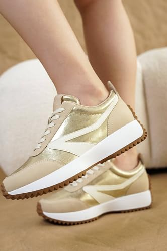 Image of Project Cloud Womens Sneakers - Memory Foam Insole and Lightweight Spring Shoes - Non-Slip Lace Up Trendy Shoes - Fashion Sneakers for Women 2026