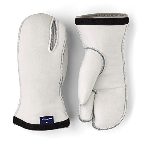 Hestra Heli Ski Female Liner - 3 Finger Glove - Offwhite - 8