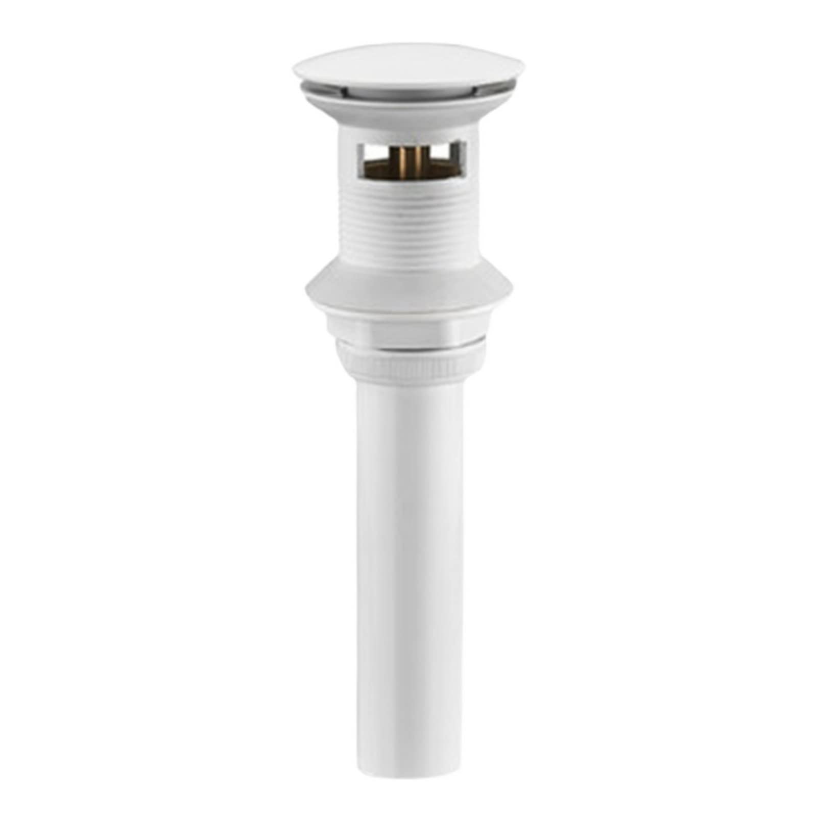 Spina del lavandino universale. Tappo di scarico a pulsante pop-up in ottone universale for lavello e vasca da bagno multicolore(White)