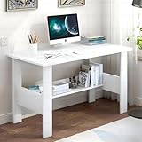 Wudyhub Computer Home/Office Desk | Writing Study | Laptop Table | Modern Simple Desk | Small Desks for Small Spaces | Sturdy Desk for Home, Office, Bedroom, Living Room (ST-09-White)