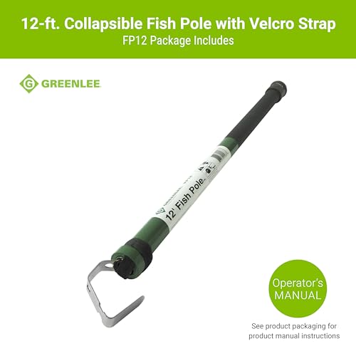 Fish Pole 12' Greenlee outil de tirage robuste et durable