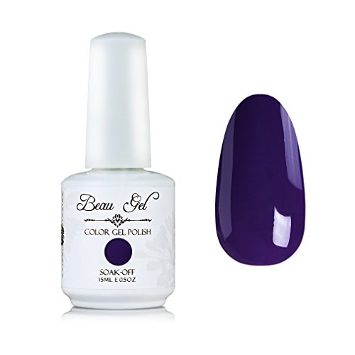Beau Gel 15ml UV LED Gel Nail Polish Soak Off Color Nail Varnish DIY Nail Art Manicure Concord Grape (190)
