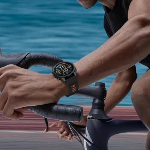 Image of Zitel Band Compatible with Garmin Fenix 8 AMOLED 51mm /8 Pro 51mm, Fenix 7X /7XPro, 6X /6X Pro, 5X /5X Plus, 3 /3 HR, Descent MK1 /2i /3i, Enduro 3 /2 - Quickfit 26mm Silicone Sport Strap